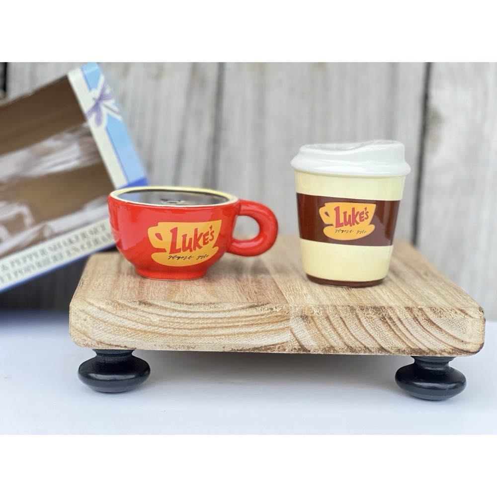 Gilmore Girls Salt And Pepper Shakers Latte Mug Ceramic Luke's Mug Shaker New